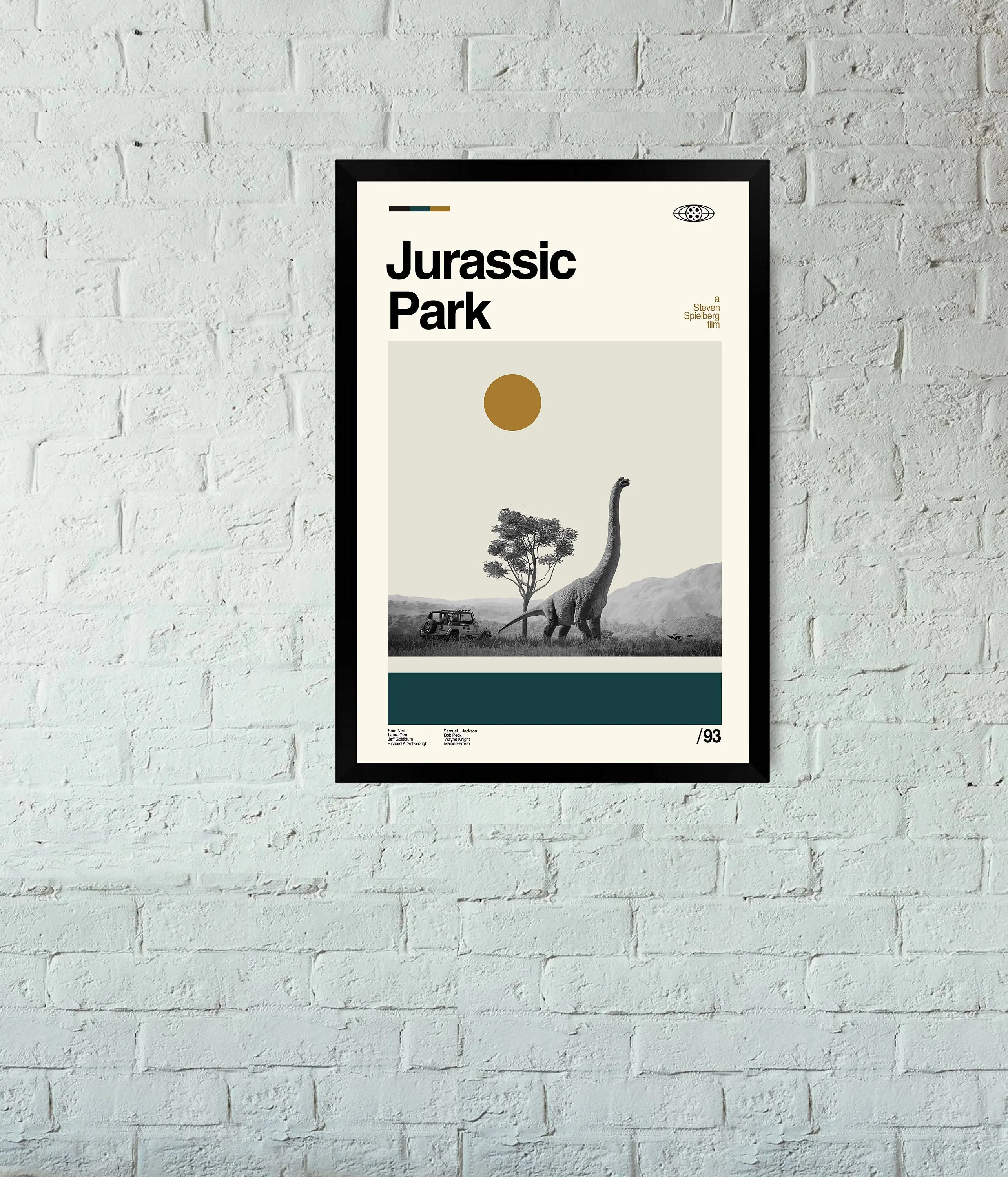 Jurassic Park Movie Poster - Retro Movie Poster Meaningful Gift For Family Gift For Boyfriend Valentine Gift Birthday Gift Holiday Gift