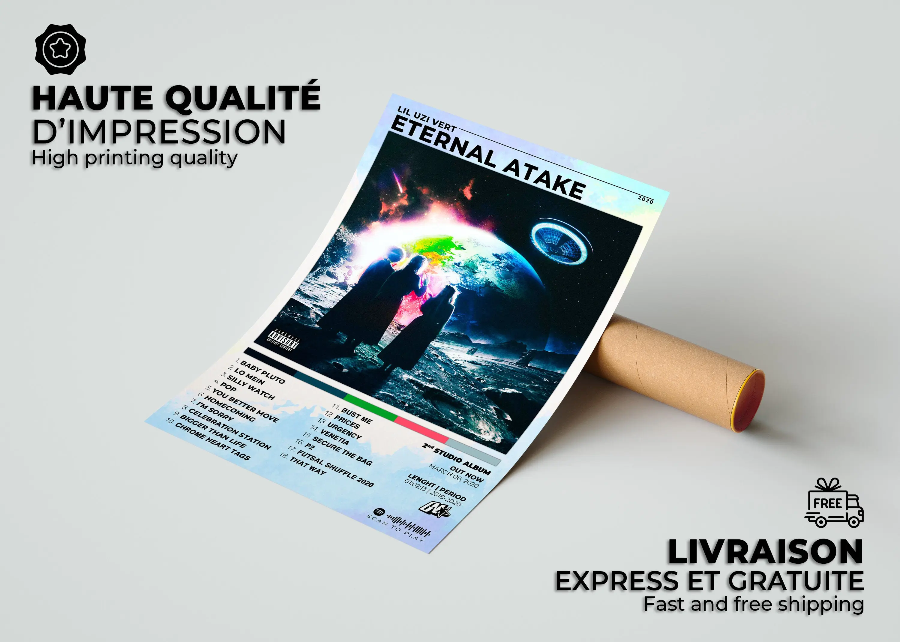 Lil Uzi Vert Eternal Atake Album Cover Posters Meaningful Gift For Family Gift For Boyfriend Valentine Gift Birthday Gift Holiday Gift