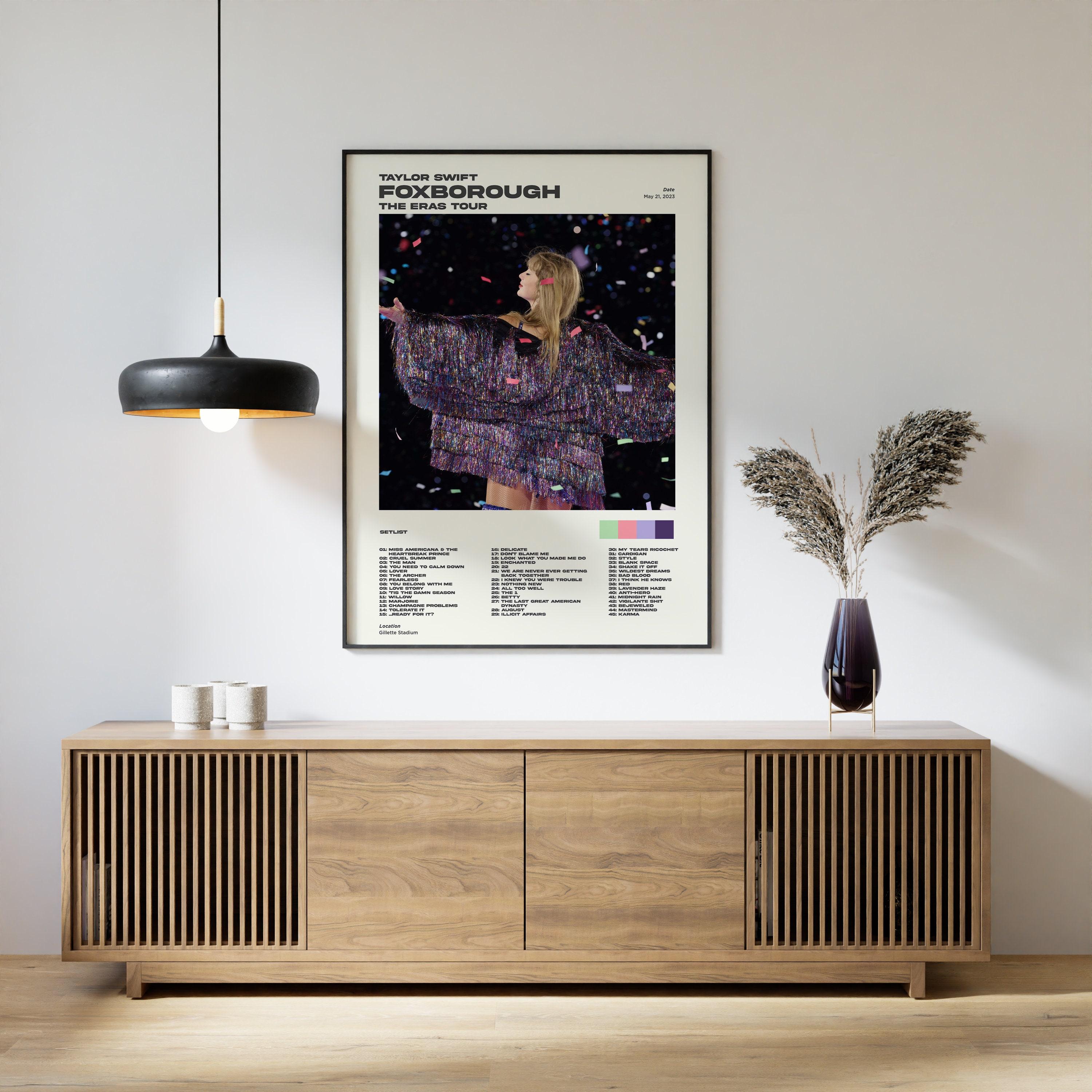 Taylor Foxborough, MA Night 3 The Eras Tour Setlist Poster, Concert Poster Meaningful Gift For Family Gift For Boyfriend Valentine Gift Birthday Gift Holiday Gift