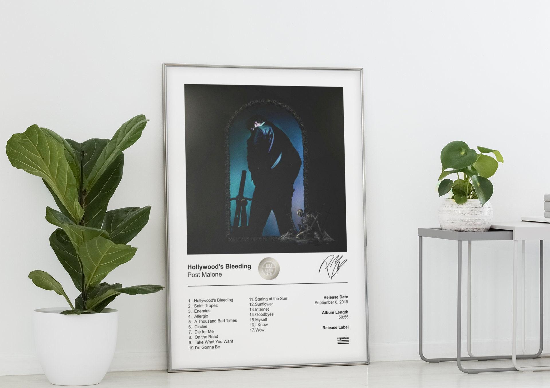 Post Malone Poster - Hollywood's Bleeding Album Cover Poster Meaningful Gift For Family Gift For Boyfriend Valentine Gift Birthday Gift Holiday Gift