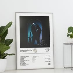 Post Malone Poster - Hollywood's Bleeding Album Cover Poster Meaningful Gift For Family Gift For Boyfriend Valentine Gift Birthday Gift Holiday Gift