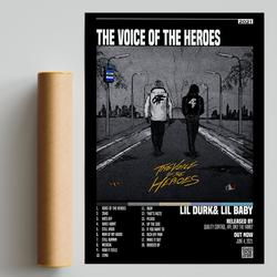 Lil Baby & Lil Durk Posters / The Voice Of The Heroes Album Poster Meaningful Gift For Family Gift For Boyfriend Valentine Gift Birthday Gift Holiday Gift