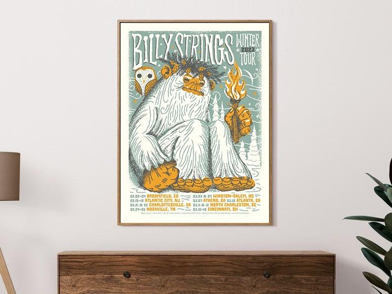 Billy Strings Winter Tour 23 Furturtle Poster, Vintage Poster Meaningful Gift For Family Gift For Boyfriend Valentine Gift Birthday Gift Holiday Gift