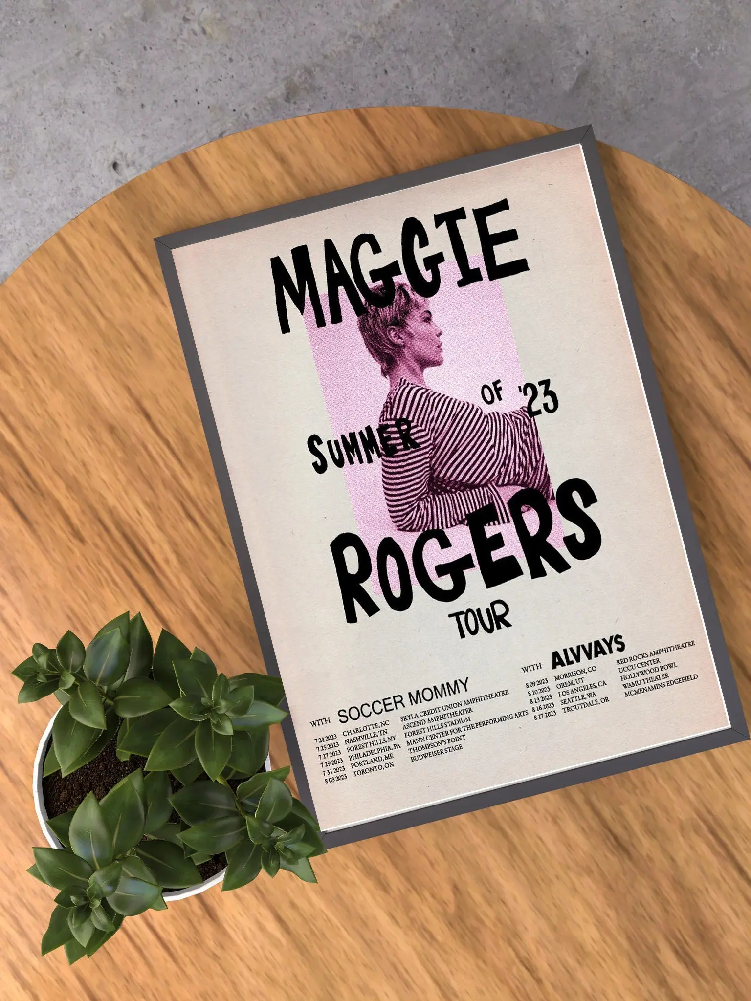 Maggie Rogers Tour 2023 Poster, US Tour Poster Meaningful Gift For Family Gift For Boyfriend Valentine Gift Birthday Gift Holiday Gift