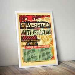 The Amity Affliction Tour 2022 Poster, Rock Band Poster, Gift For Fan Meaningful Gift For Family Gift For Boyfriend Valentine Gift Birthday Gift Holiday Gift