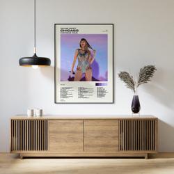 Taylor Chicago, IL Night 3 The Eras Tour Setlist Poster, Concert Poster Meaningful Gift For Family Gift For Boyfriend Valentine Gift Birthday Gift Holiday Gift