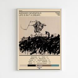 Avenged Sevenfold Poster | Life Is But a Dream Poster Meaningful Gift For Family Gift For Boyfriend Valentine Gift Birthday Gift Holiday Gift