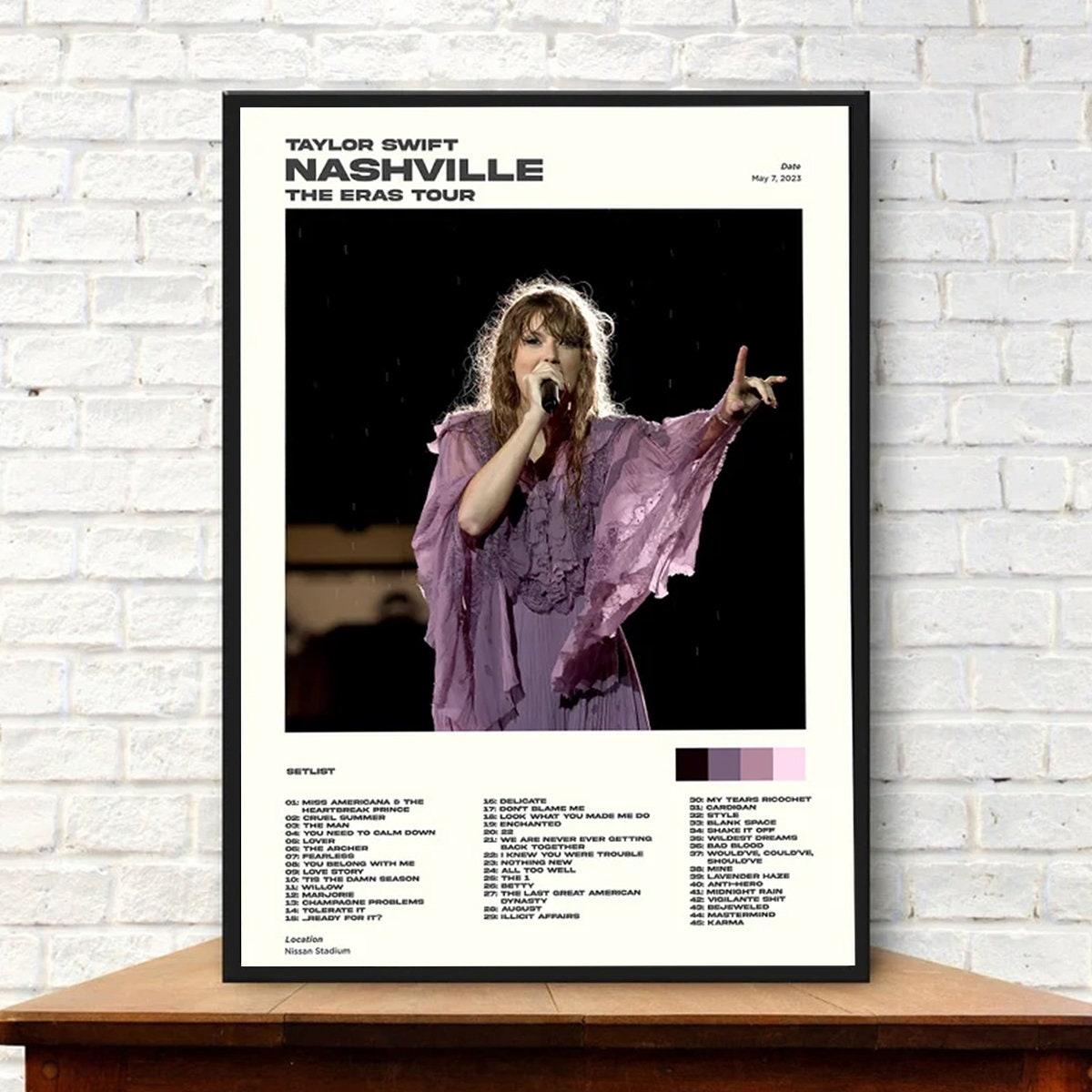 Custom Eras Tour Poster, Taylor Nashville TN Night 3, The Eras Tour Setlist Poster, Concert Poster, Eras Tour Poster, taylor version Gift Meaningful Gift For Family
