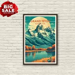Grand Teton National Park Poster, Grand Teton Poster Meaningful Gift For Family Gift For Boyfriend Valentine Gift Birthday Gift Holiday Gift