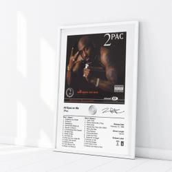 2 Pac Poster, Album Cover Poster, All Eyez on Me Album Cover Poster Meaningful Gift For Family Gift For Boyfriend Valentine Gift Birthday Gift Holiday Gift