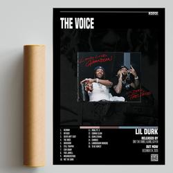 Lil Durk Posters, The Voice Album Poster Meaningful Gift For Family Gift For Boyfriend Valentine Gift Birthday Gift Holiday Gift
