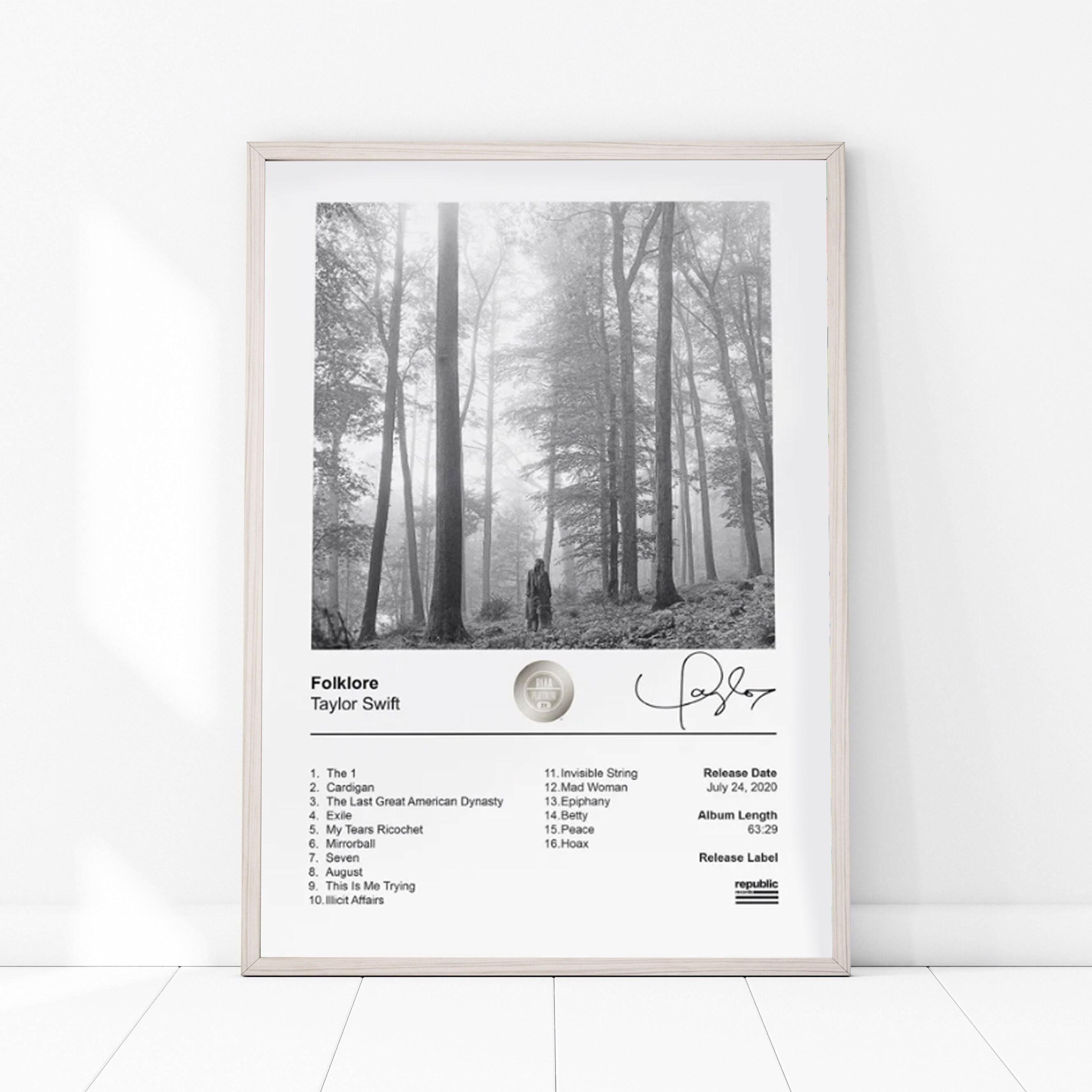 Taylor Poster, Album Cover Poster, Folklore Album Cover Poster Meaningful Gift For Family Gift For Boyfriend Valentine Gift Birthday Gift Holiday Gift