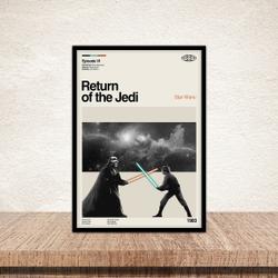 Return Of The Jedi Poster Meaningful Gift For Family Gift For Boyfriend Valentine Gift Birthday Gift Holiday Gift