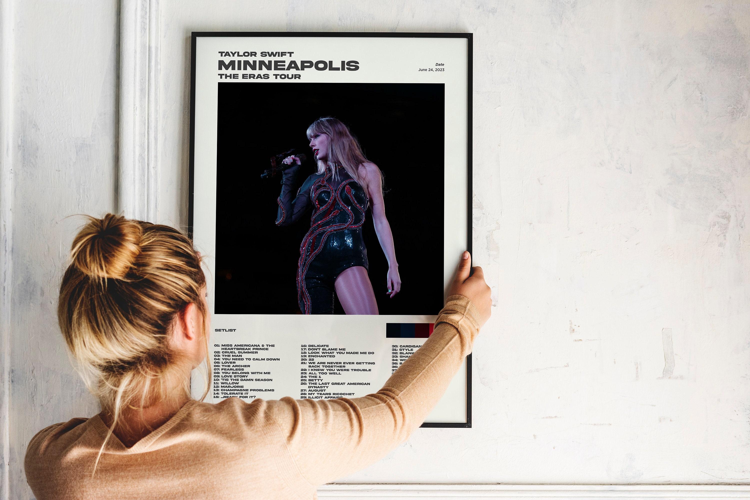 Taylor Minneapolis, MN Night 2 The Eras Tour Setlist Poster, Concert Poster Meaningful Gift For Family Gift For Boyfriend Valentine Gift Birthday Gift Holiday Gift