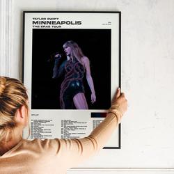 Taylor Minneapolis, MN Night 2 The Eras Tour Setlist Poster, Concert Poster Meaningful Gift For Family Gift For Boyfriend Valentine Gift Birthday Gift Holiday Gift