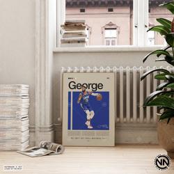 Paul George Poster, L.A. Clippers Poster, Sports Poster, Mid Century Modern Meaningful Gift For Family Gift For Boyfriend Valentine Gift Birthday Gift Holiday Gift