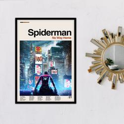 Spider Man No way Home Poster, Retro Movie Poster Meaningful Gift For Family Gift For Boyfriend Valentine Gift Birthday Gift Holiday Gift