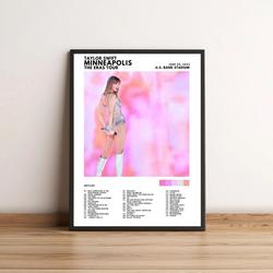 Taylor The Eras Tour Poster Minneapolis Night 2, Concert Poster Meaningful Gift For Family Gift For Boyfriend Valentine Gift Birthday Gift Holiday Gift