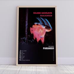 Black Sabbath - Paranoid Album Cover Poster Meaningful Gift For Family Gift For Boyfriend Valentine Gift Birthday Gift Holiday Gift