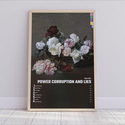 New Order - Power Corruption And Lies Album Cover Poster Meaningful Gift For Family Gift For Boyfriend Valentine Gift Birthday Gift Holiday Gift