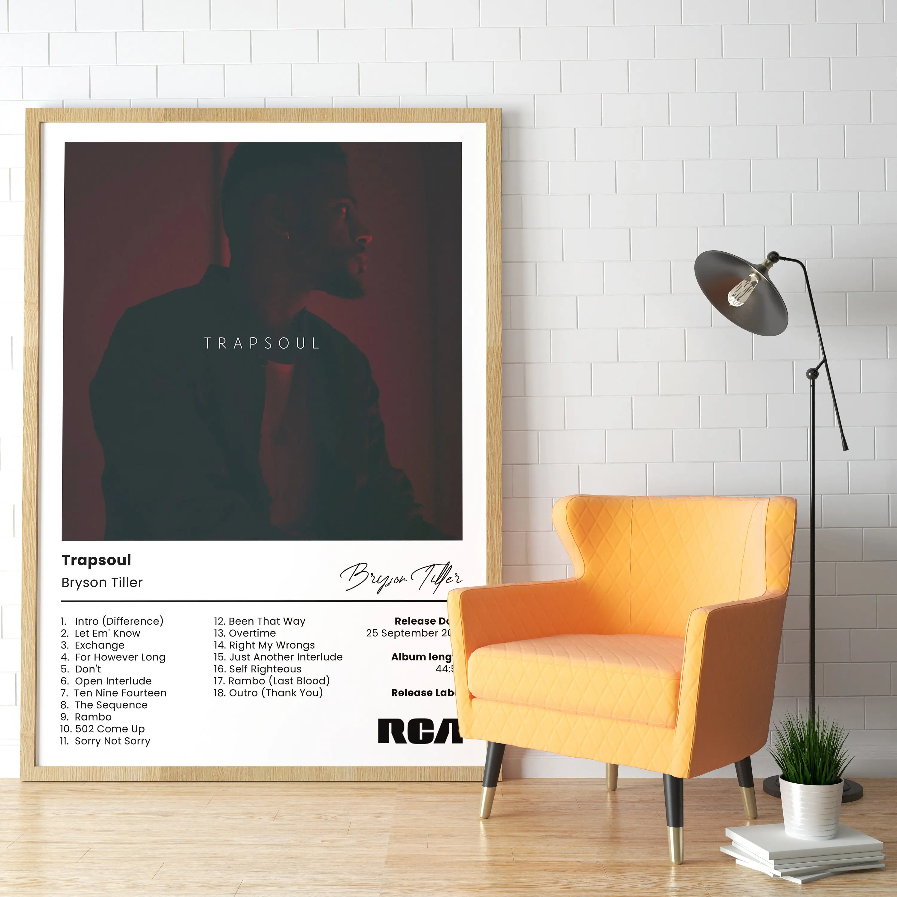 Bryson Tiller Poster | Trapsoul Album Cover Poster Meaningful Gift For Family Gift For Boyfriend Valentine Gift Birthday Gift Holiday Gift