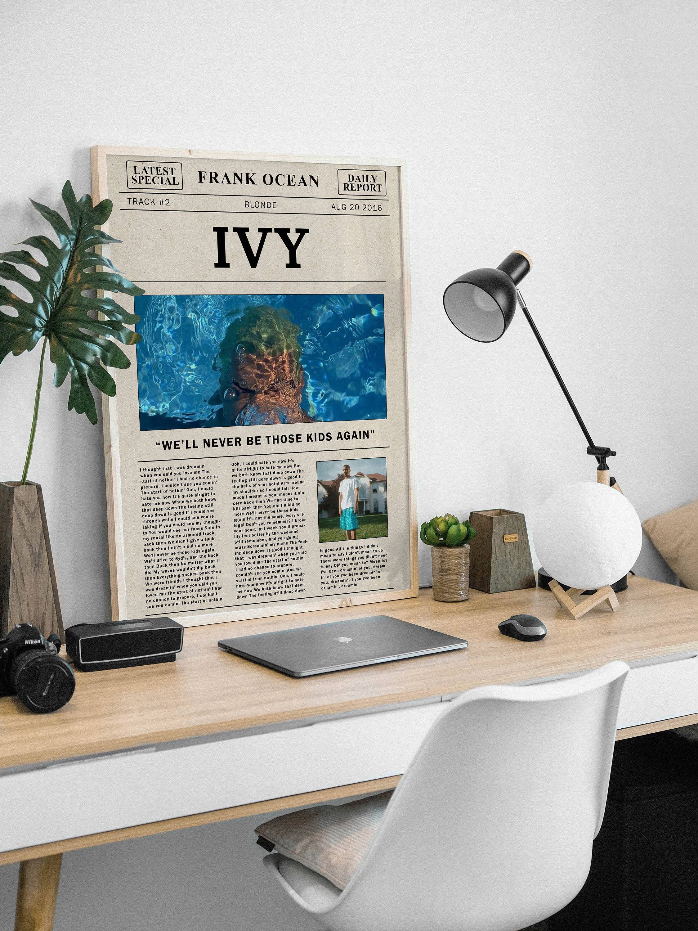 Frank Ocean Retro Newspaper Ivy Poster Meaningful Gift For Family Gift For Boyfriend Valentine Gift Birthday Gift Holiday Gift