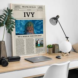 Frank Ocean Retro Newspaper Ivy Poster Meaningful Gift For Family Gift For Boyfriend Valentine Gift Birthday Gift Holiday Gift