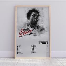 YoungBoy Never Broke Again - Realer 2 | Album Cover Poster For Home Wall Art Meaningful Gift For Family Gift For Boyfriend Valentine Gift Birthday Gift Holiday Gift