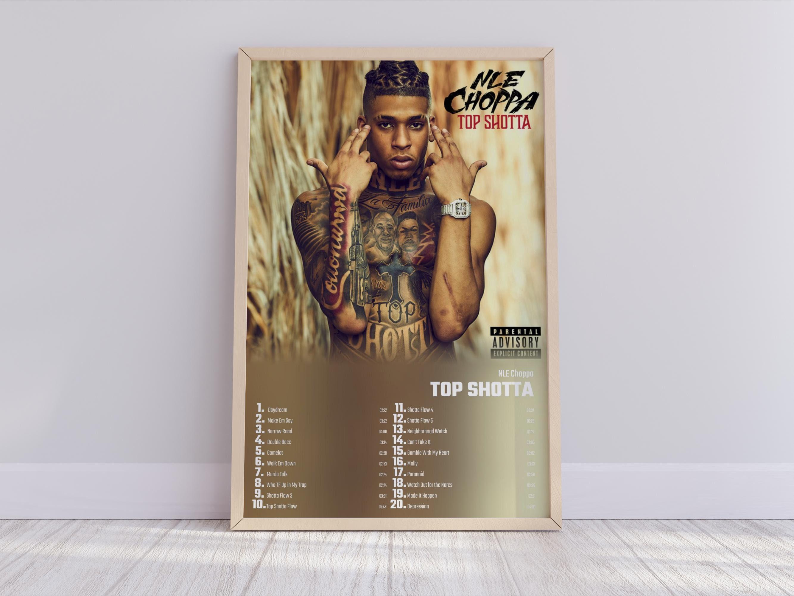 NLE Choppa - Top Shotta Album Cover Poster For Home Wall Art Meaningful Gift For Family Gift For Boyfriend Valentine Gift Birthday Gift Holiday Gift