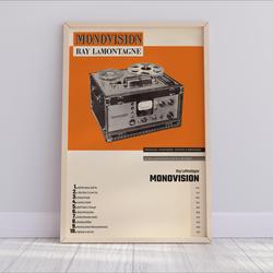 Ray LaMontagne - Monovision  Album Cover Poster Meaningful Gift For Family Gift For Boyfriend Valentine Gift Birthday Gift Holiday Gift