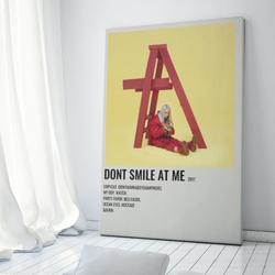 billie eilish Dont Smile At Me Album Cover Poster Meaningful Gift For Family Gift For Boyfriend Valentine Gift Birthday Gift Holiday Gift