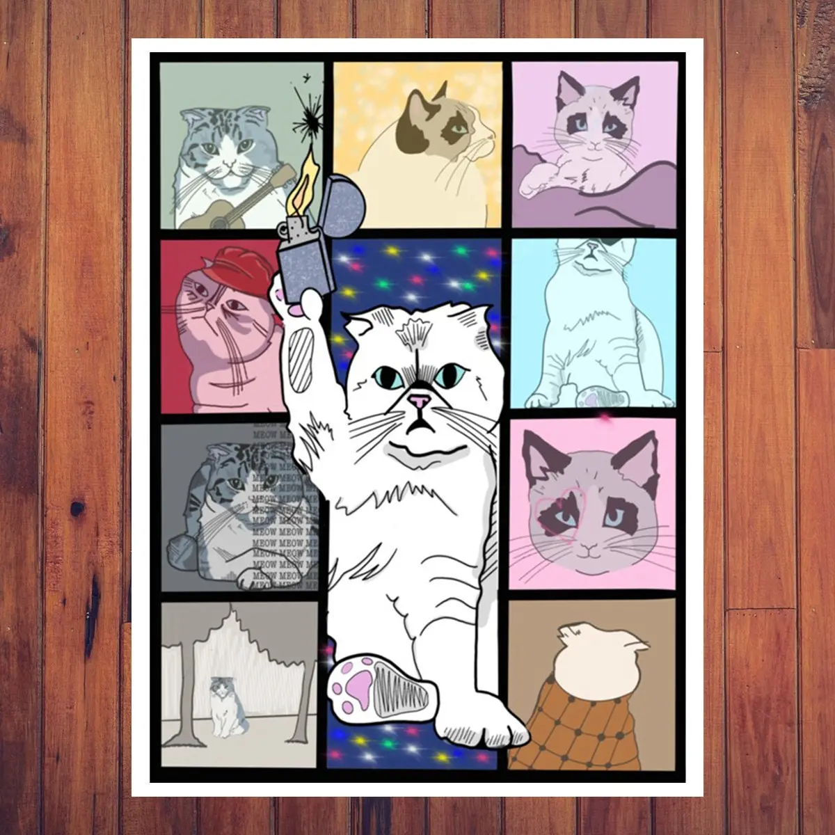 Cat Eras Tour Poster, Taylor Cat, Olivia Cat, taylor version Cat Vintage Poster Meaningful Gift For Family Gift For Boyfriend Valentine Gift Birthday Gift Holiday Gift