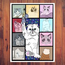 Cat Eras Tour Poster, Taylor Cat, Olivia Cat, taylor version Cat Vintage Poster Meaningful Gift For Family Gift For Boyfriend Valentine Gift Birthday Gift Holiday Gift