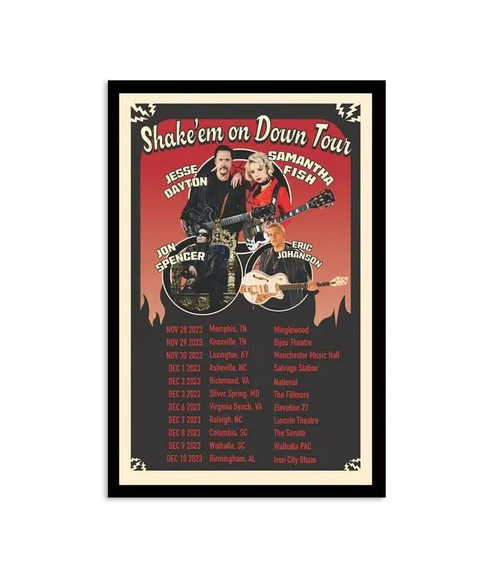 Samantha Fish 2023 Shake 'Em On Down Tour Poster Meaningful Gift For Family Gift For Boyfriend Valentine Gift Birthday Gift Holiday Gift