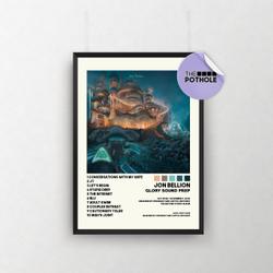 Jon Bellion Posters, Glory Sound Prep Poster Album Cover Poster Meaningful Gift For Family Gift For Boyfriend Valentine Gift Birthday Gift Holiday Gift