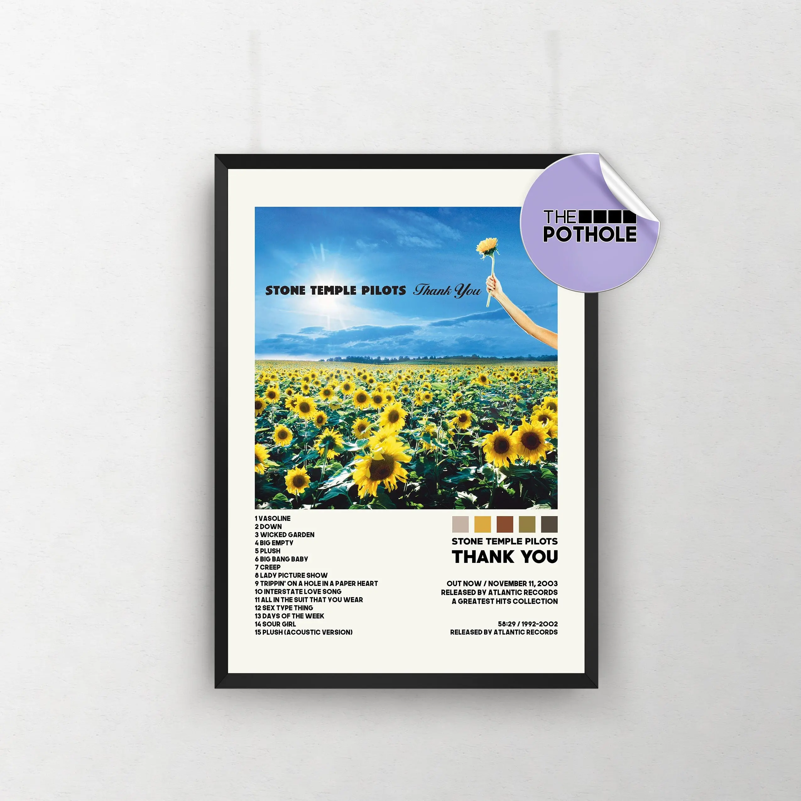 Stone Temple Pilots Posters, Thank you Poster, Stone Temple Pilots, Album Cover Poster Meaningful Gift For Family Gift For Boyfriend Valentine Gift Birthday Gift Holiday Gift