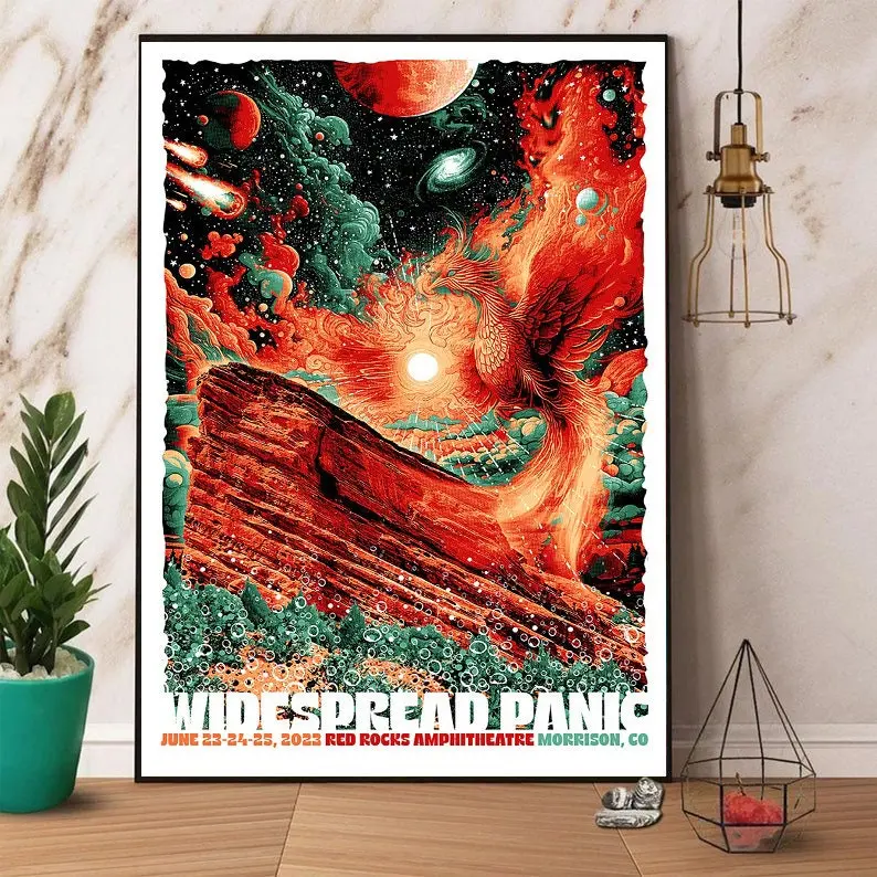 Posters - Widespread Panic 2023 Red Rocks Amphitheatre Morrison Poster Meaningful Gift For Family Gift For Boyfriend Valentine Gift Birthday Gift Holiday Gift