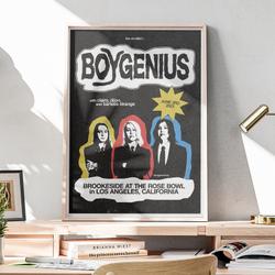 Vintage Boygeniuss 2023 Poster, Boygenius Tour Poster Meaningful Gift For Family Gift For Boyfriend Valentine Gift Birthday Gift Holiday Gift