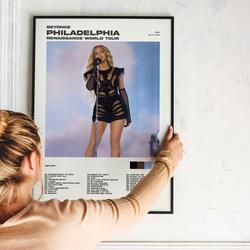 Beyonce Philadelphia, PA Renaissance World Tour Setlist Poster Meaningful Gift For Family Gift For Boyfriend Valentine Gift Birthday Gift Holiday Gift