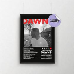 Zach Bryan Posters / Dawns Poster / Zach Bryan Album Cover Poster Meaningful Gift For Family Gift For Boyfriend Valentine Gift Birthday Gift Holiday Gift