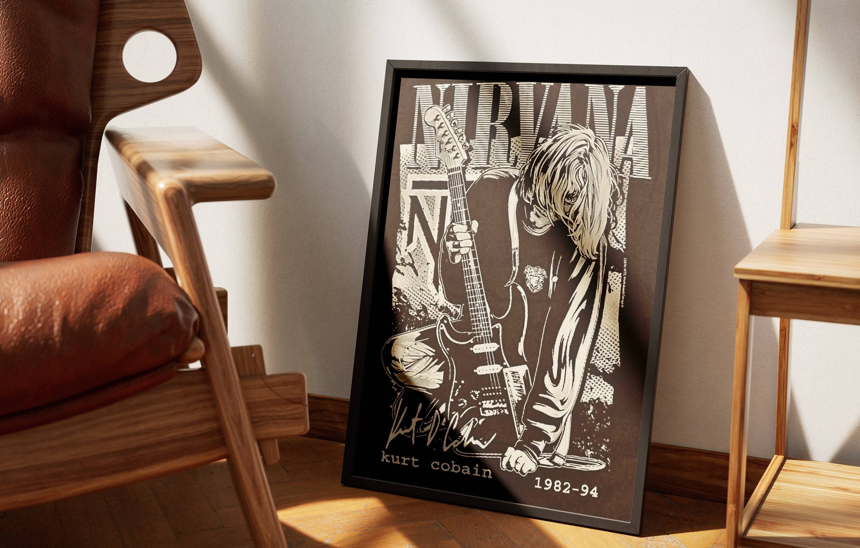 Nirvana Poster, Kurt Cobain Poster, Rock Poster, Kurt Cobain Vintage Poster, Nirvana Concert Poster Meaningful Gift For Family Gift For Boyfriend Valentine Gift Birthday Gift Holiday Gift