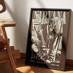 Nirvana Poster, Kurt Cobain Poster, Rock Poster, Kurt Cobain Vintage Poster, Nirvana Concert Poster Meaningful Gift For Family Gift For Boyfriend Valentine Gift Birthday Gift Holiday Gift