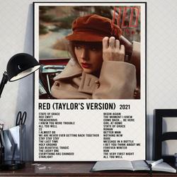 Taylor Red poster, Taylor Red Version poster Meaningful Gift For Family Gift For Boyfriend Valentine Gift Birthday Gift Holiday Gift