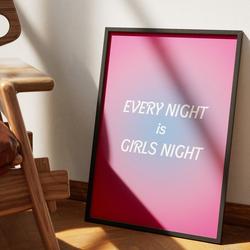 Barbie Movie Quote Aura Print, Every Night Is Girls Night, Barbie 2023 Wall Art Meaningful Gift For Family Gift For Boyfriend Valentine Gift Birthday Gift Holiday Gift
