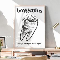 Boygenius Always An Angel Never a God Poster Meaningful Gift For Family Gift For Boyfriend Valentine Gift Birthday Gift Holiday Gift