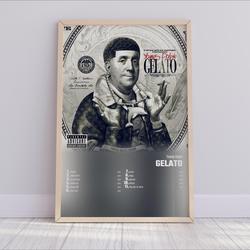 Young Dolph - Gelato Album Cover Poster Meaningful Gift For Family Gift For Boyfriend Valentine Gift Birthday Gift Holiday Gift