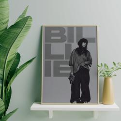Billie Eilish Poster - Billie Poster - Pop Music Art - Billie Eilish Gift Meaningful Gift For Family Gift For Boyfriend Valentine Gift Birthday Gift Holiday Gift