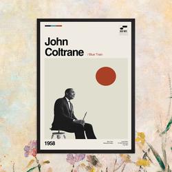 John Coltrane Poster, John Coltrane Vintage Poster, Album Poster Meaningful Gift For Family Gift For Boyfriend Valentine Gift Birthday Gift Holiday Gift