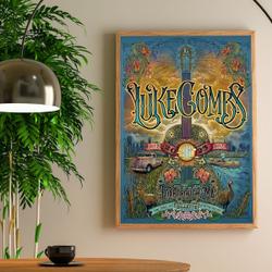 Lukee Comb Tour 2023 Poster, Lukee Comb World Tour Poster Meaningful Gift For Family Gift For Boyfriend Valentine Gift Birthday Gift Holiday Gift