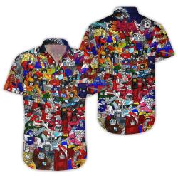Transformer 80s Colorful Hawaiian Shirt Gift For Your Girlfriend Boyfriend Gift For Love Gift For Friend Best Valentine Present Holiday Gift